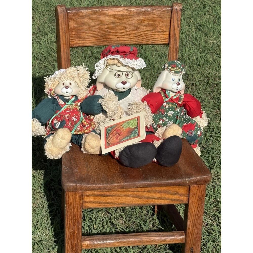Lot Of 3 Vtg HOUSE OF LLOYD Christmas Around The World Floyd Family Bunny Rabbit